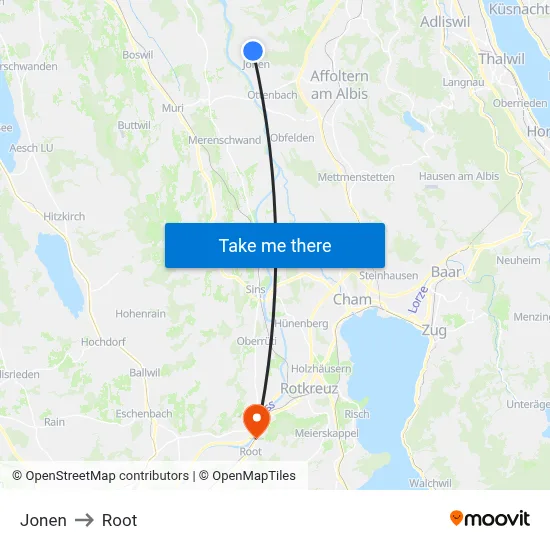 Jonen to Root map