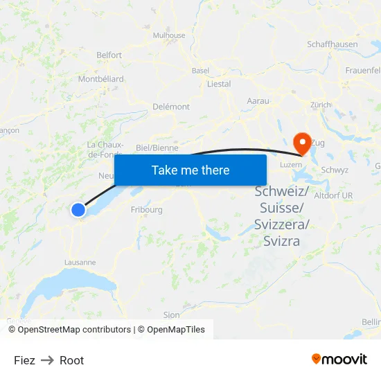 Fiez to Root map