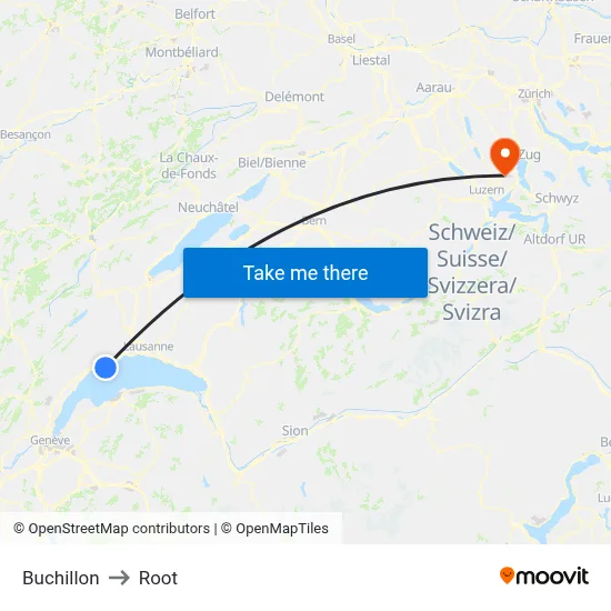 Buchillon to Root map