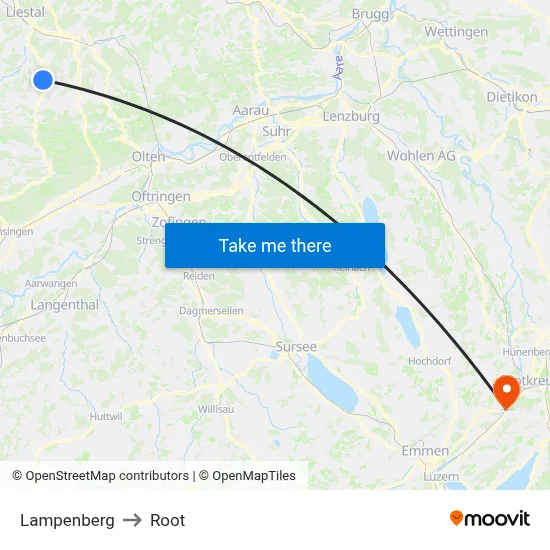 Lampenberg to Root map