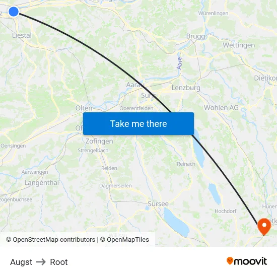 Augst to Root map