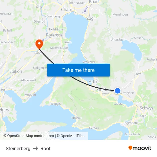 Steinerberg to Root map