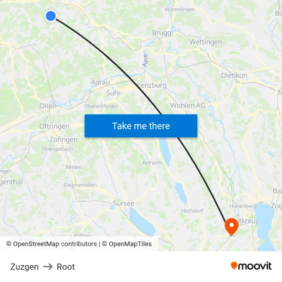 Zuzgen to Root map