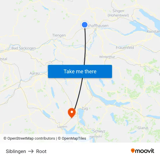 Siblingen to Root map