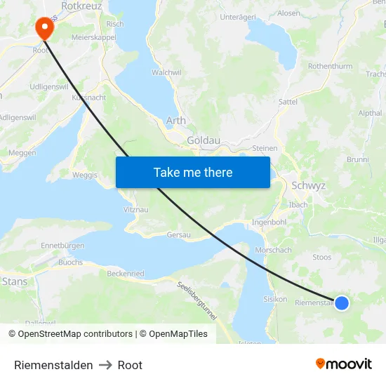 Riemenstalden to Root map