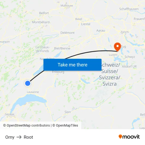 Orny to Root map