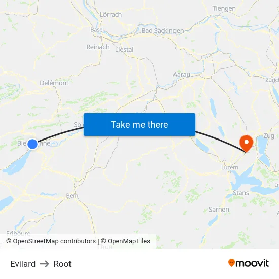 Evilard to Root map
