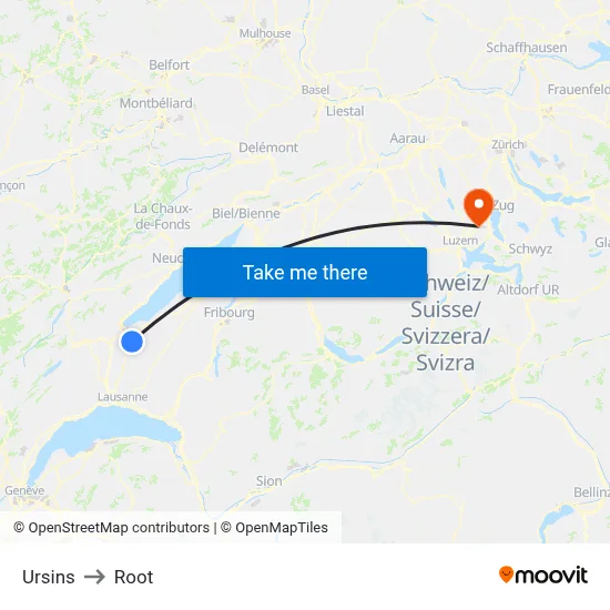 Ursins to Root map