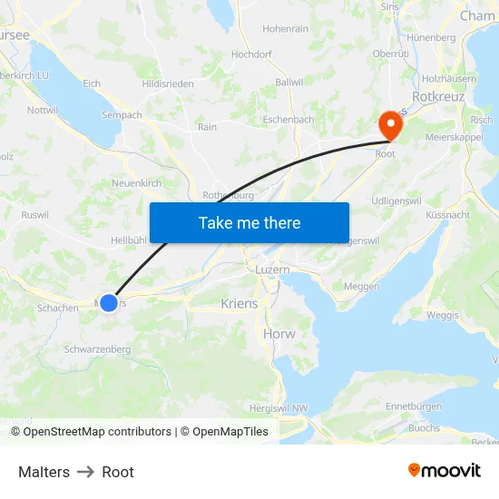 Malters to Root map