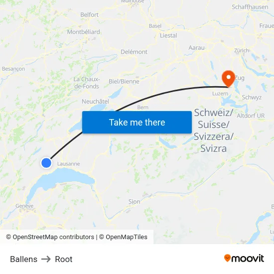 Ballens to Root map