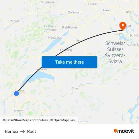 Bernex to Root map