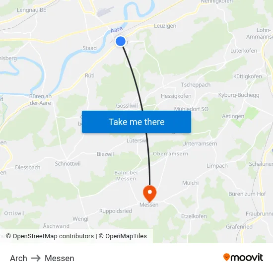 Arch to Messen map