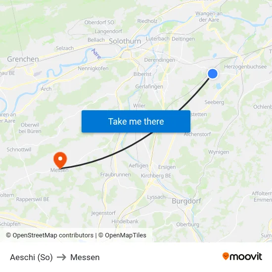Aeschi (So) to Messen map
