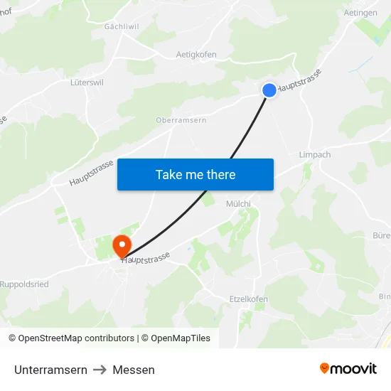Unterramsern to Messen map