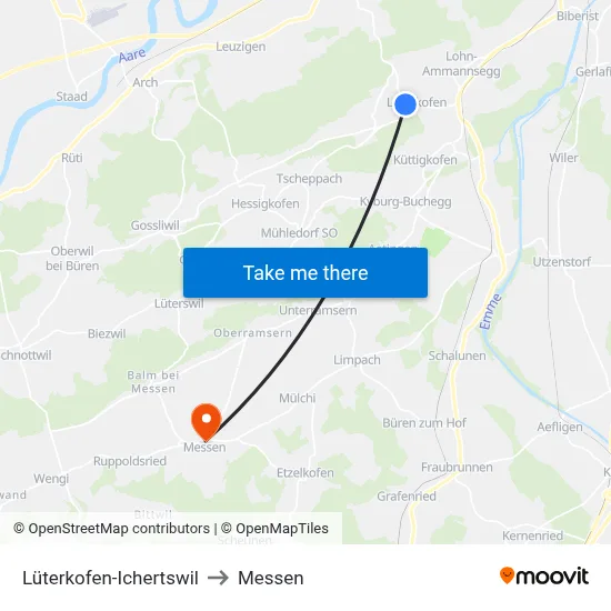 Lüterkofen-Ichertswil to Messen map