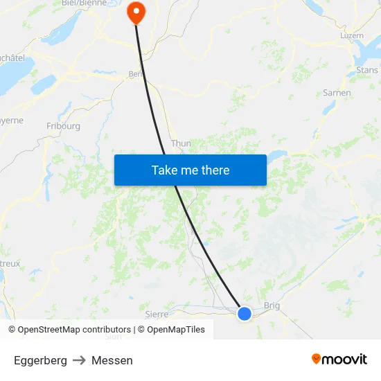 Eggerberg to Messen map