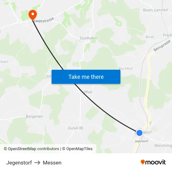 Jegenstorf to Messen map