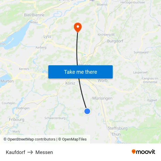 Kaufdorf to Messen map