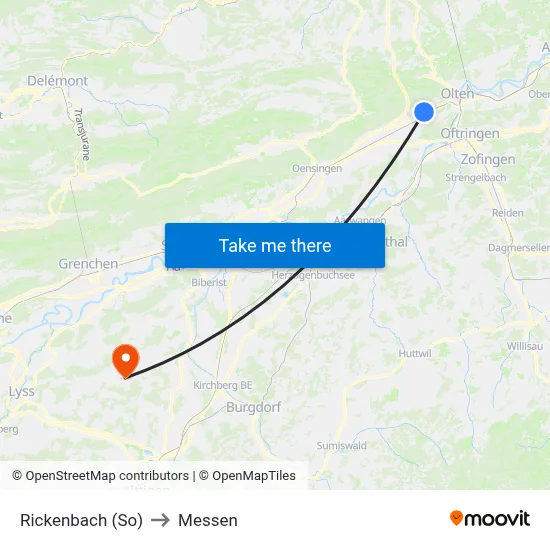 Rickenbach (So) to Messen map