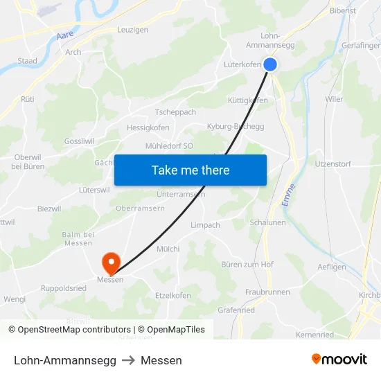 Lohn-Ammannsegg to Messen map