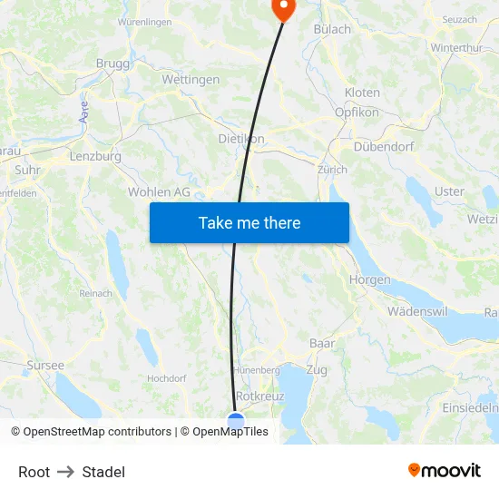 Root to Stadel map