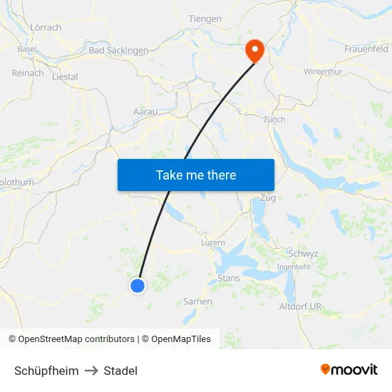 Schüpfheim to Stadel map