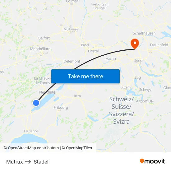 Mutrux to Stadel map