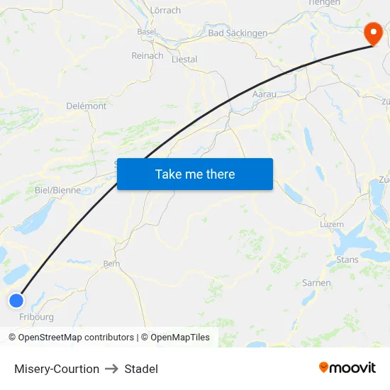 Misery-Courtion to Stadel map