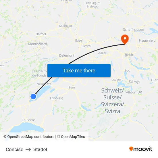 Concise to Stadel map