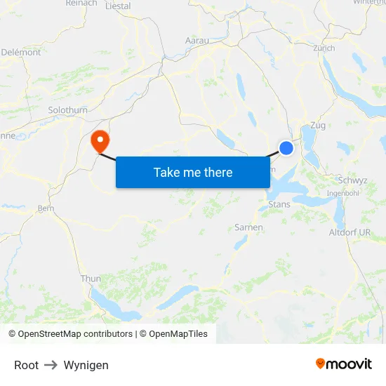 Root to Wynigen map