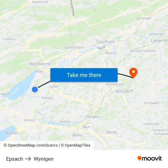 Epsach to Wynigen map