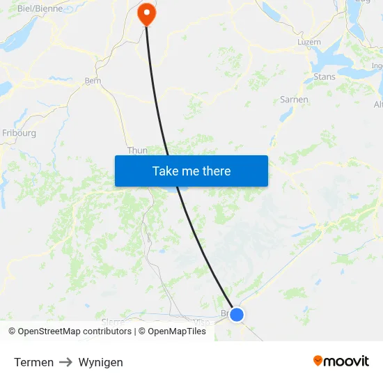 Termen to Wynigen map