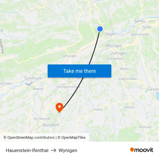 Hauenstein-Ifenthal to Wynigen map