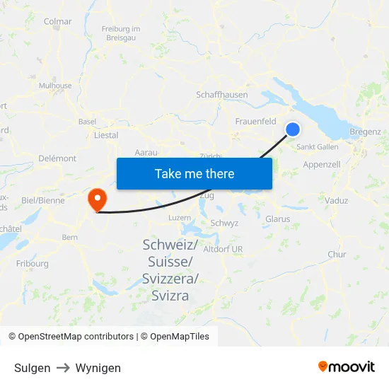 Sulgen to Wynigen map