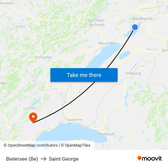 Bielersee (Be) to Saint-George map