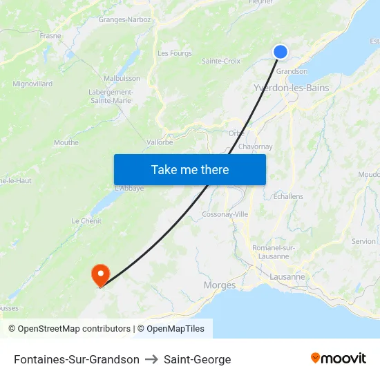 Fontaines-Sur-Grandson to Saint-George map