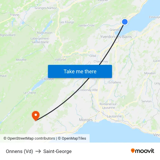 Onnens (Vd) to Saint-George map