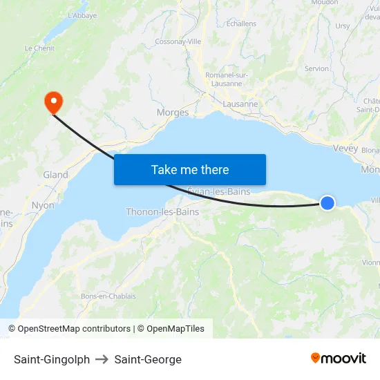 Saint-Gingolph to Saint-George map