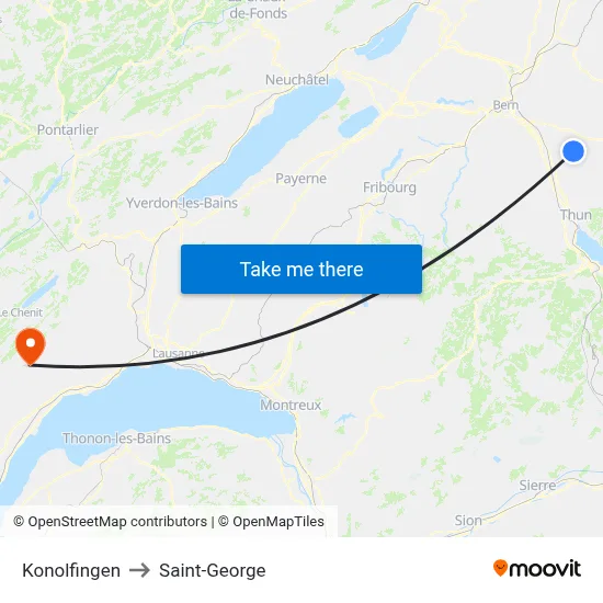 Konolfingen to Saint-George map