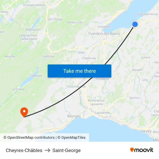 Cheyres-Châbles to Saint-George map