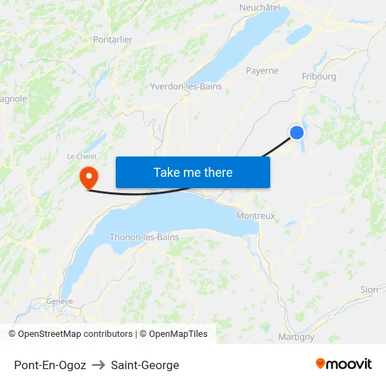 Pont-En-Ogoz to Saint-George map