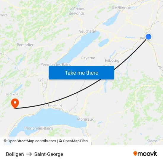Bolligen to Saint-George map