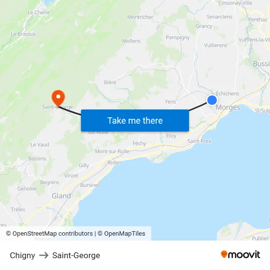 Chigny to Saint-George map