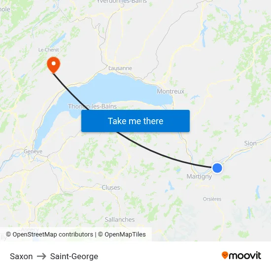 Saxon to Saint-George map