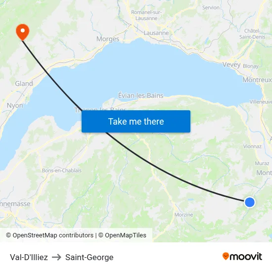 Val-D'Illiez to Saint-George map