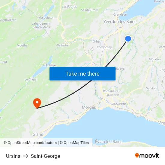 Ursins to Saint-George map