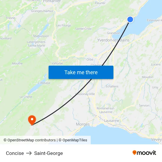 Concise to Saint-George map