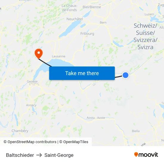 Baltschieder to Saint-George map