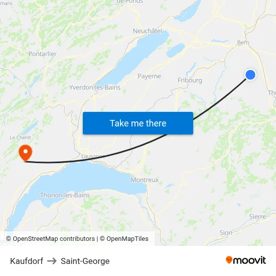 Kaufdorf to Saint-George map