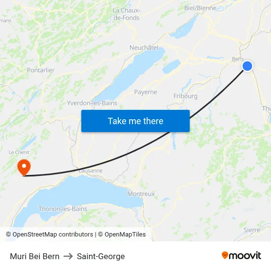 Muri Bei Bern to Saint-George map